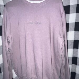 lavender crewneck from San Francisco Work Shirts.